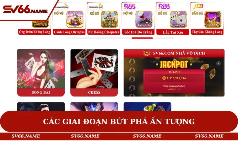 Giới thiệu SV66 2 Các giai đoạn bứt phá ấn tượng