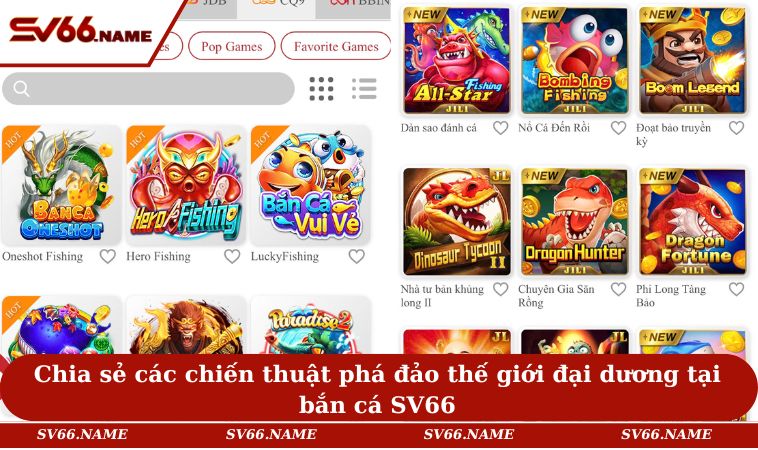 Bắn cá SV66 2 Chia sẻ các chiến thuật phá đảo thế giới đại dương tại bắn cá SV66