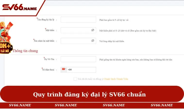 Đại lý SV66 3 Quy trình đăng ký đại lý SV66 chuẩn